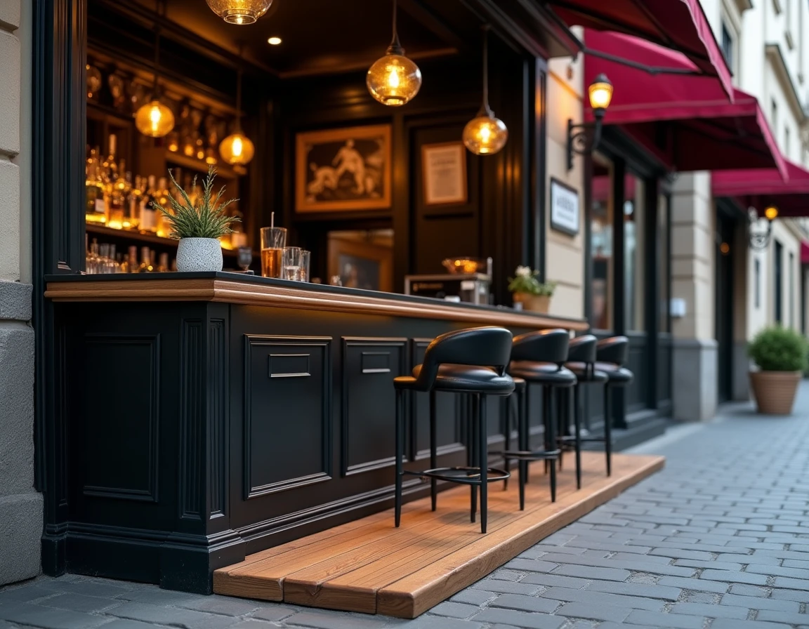 Chevalet de trottoir bois noir : l’élégance au service de votre pub